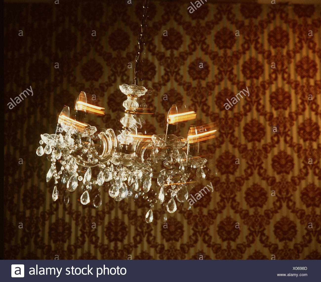 Hamburg Germany Swinging Chandeliers Stock Photo