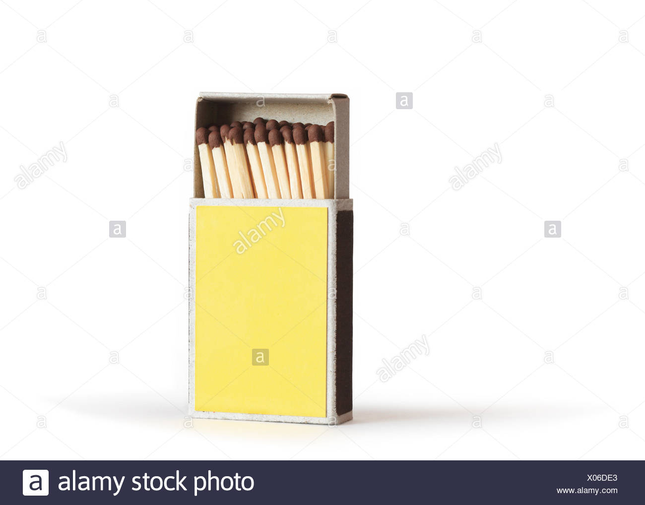 Download Open Yellow Matchbox Stock Photo Alamy PSD Mockup Templates