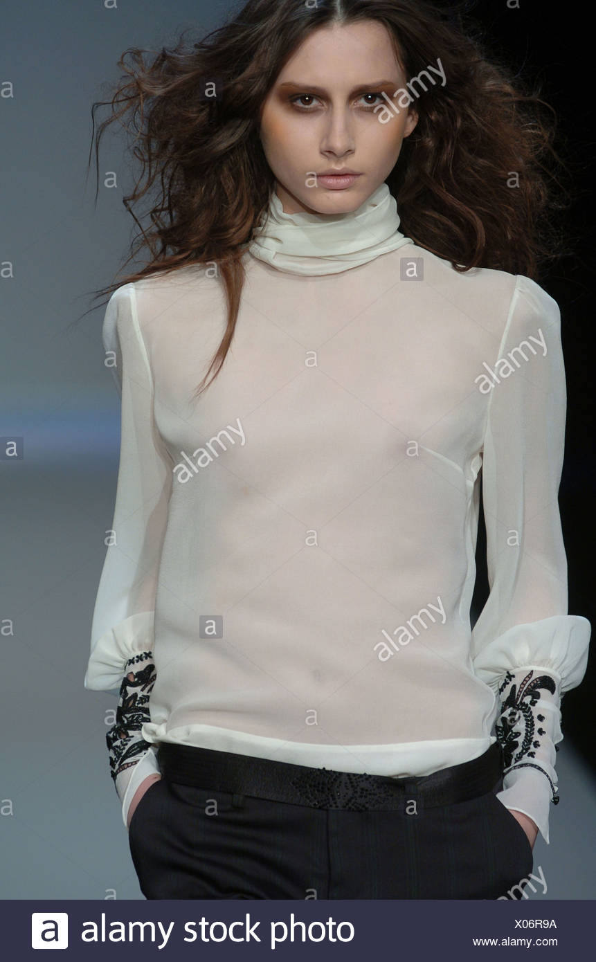 sheer polo neck top