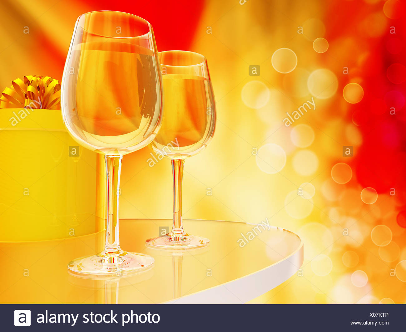 Download Champagne In Glasses On A Bright Yellow And Red Ba Stock Photo Alamy Yellowimages Mockups
