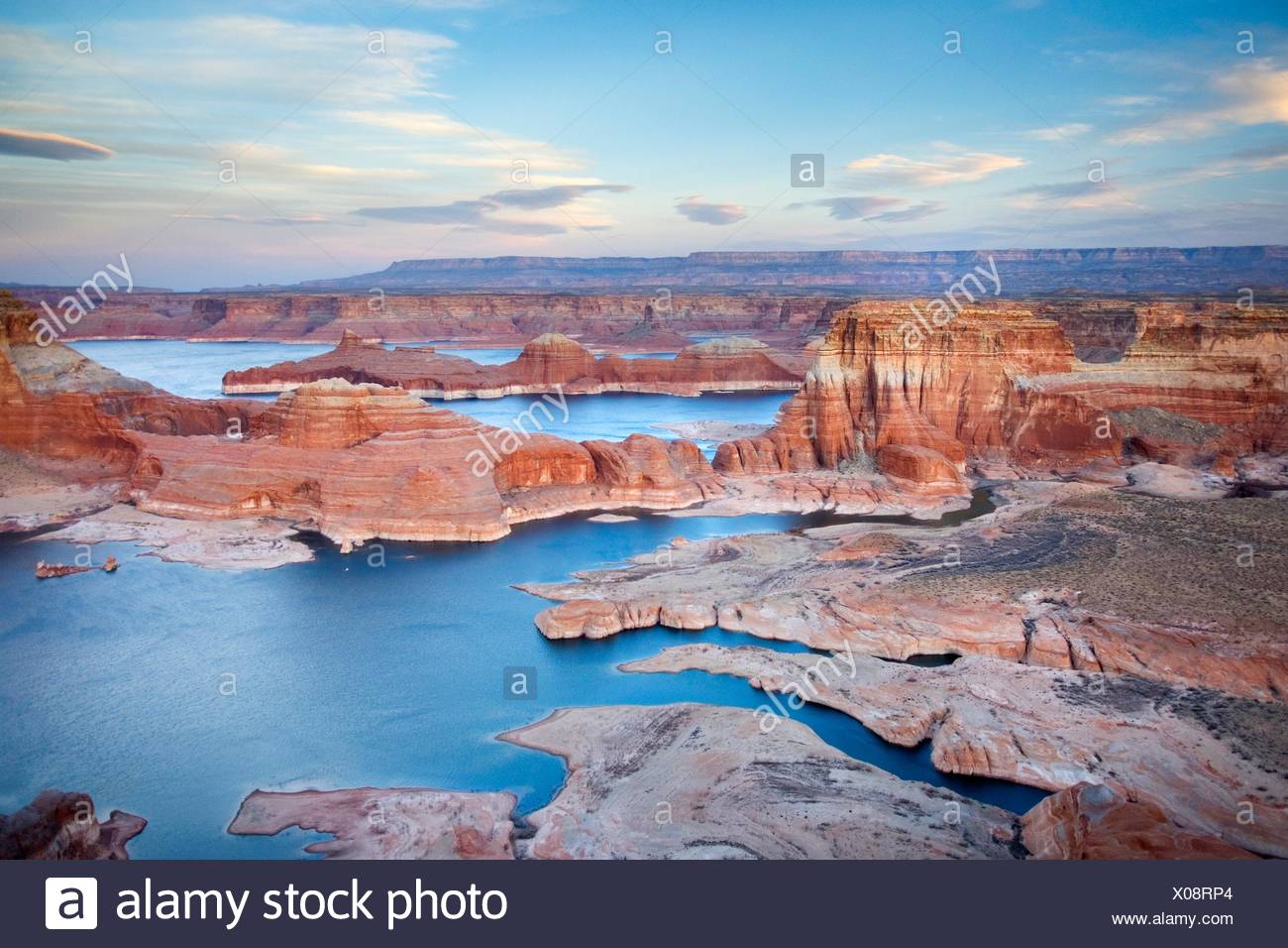 Dusk over Padre Bay and Lake Powell from Alstrom Point, Glen ...