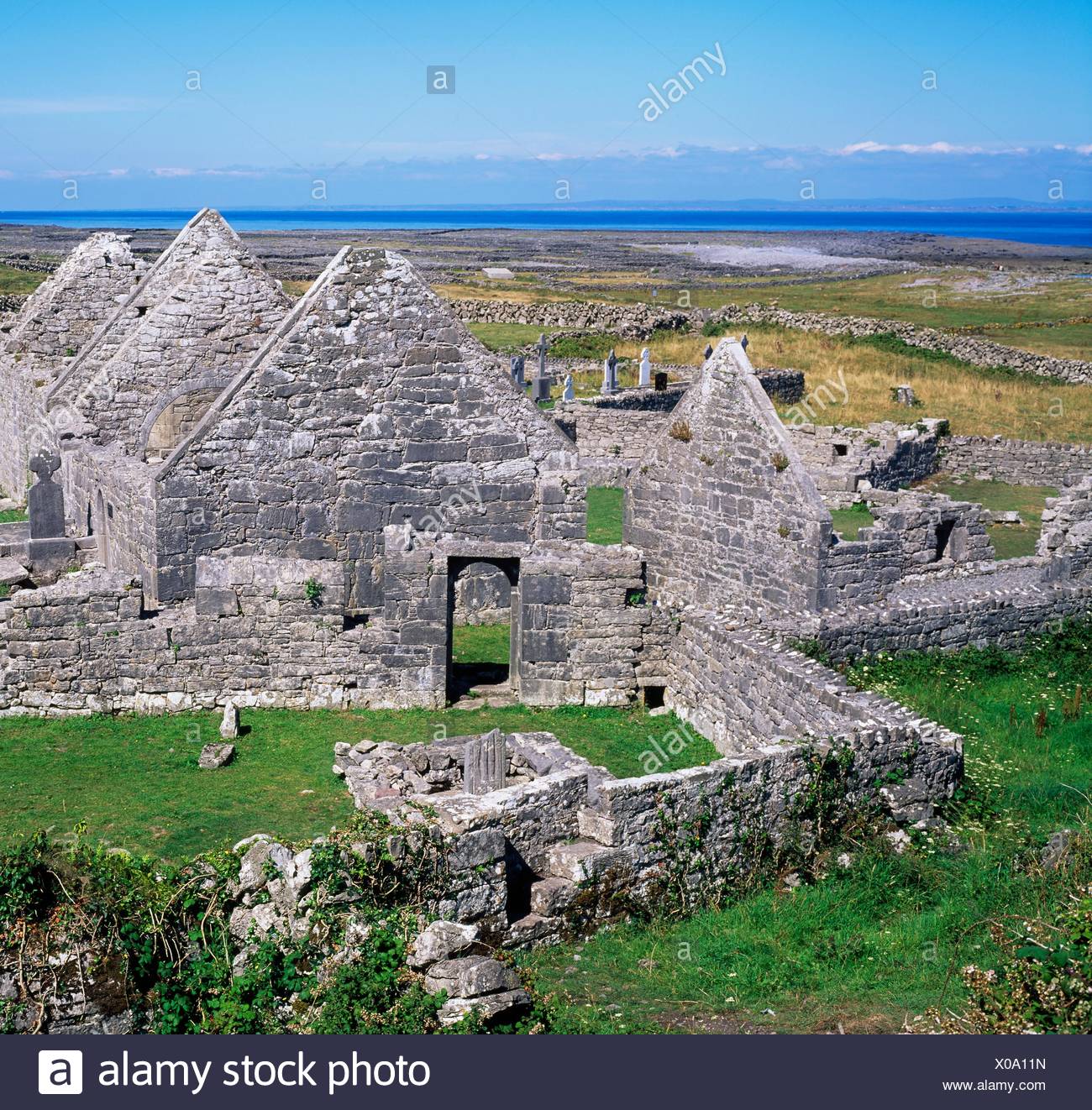 Na Seacht Dteampaill The Seven Churches High Resolution Stock