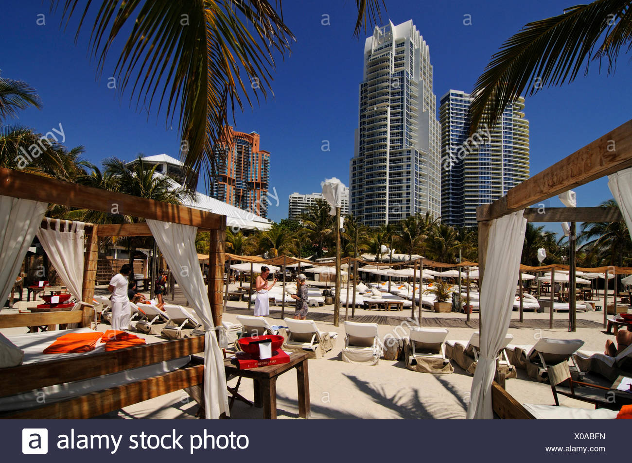 Nikki Beach Restaurant, Miami South Beach, Art Deco district, Florida, USA Stock Photo ...