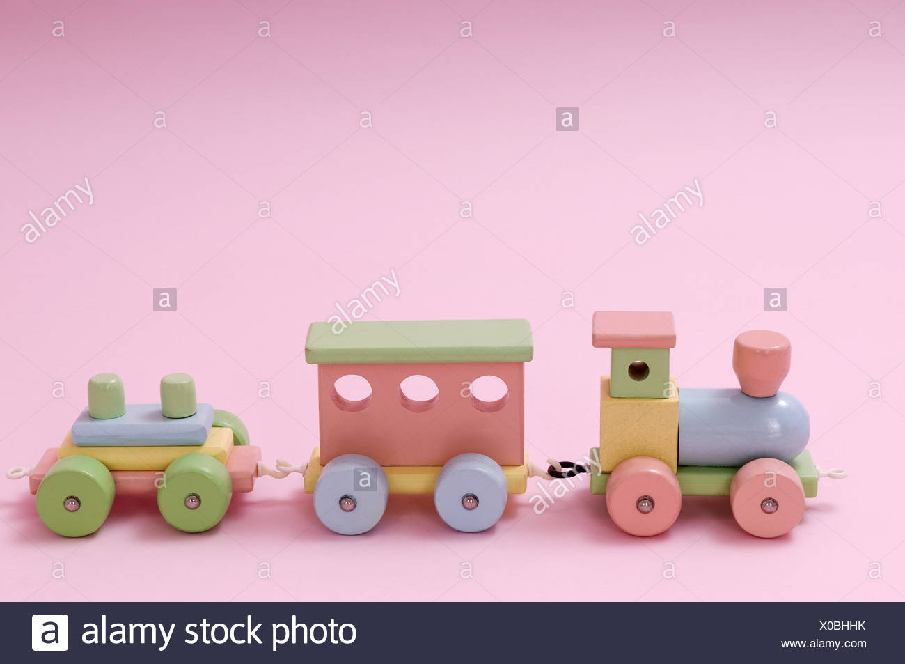 pink wooden train