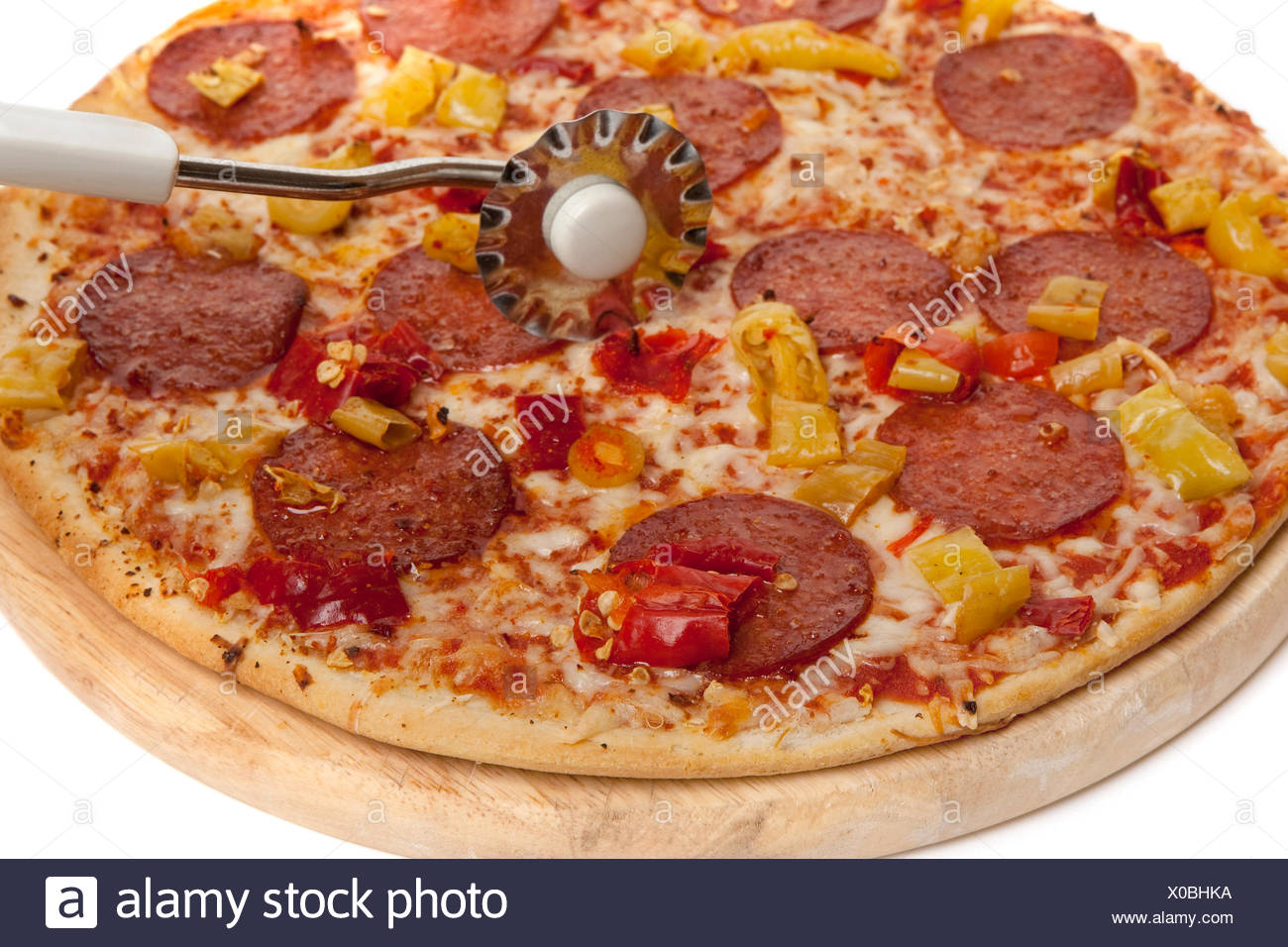 Pizza Salami Restaurant Gourmet Pizza Fireplace Stove Food Dish Meal Italian Stock Photo Alamy