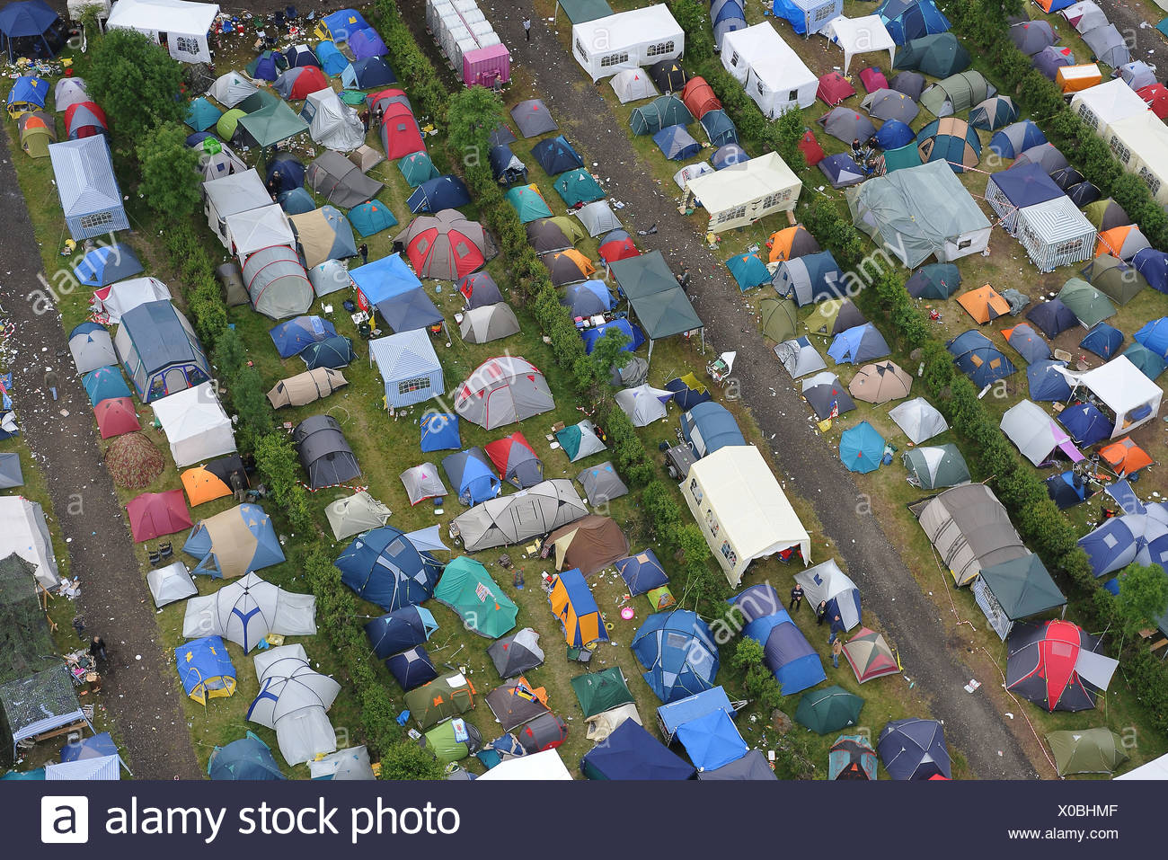 Nuerburg, Germany, campground at Rock am Ring Festival Stock Photo - Alamy