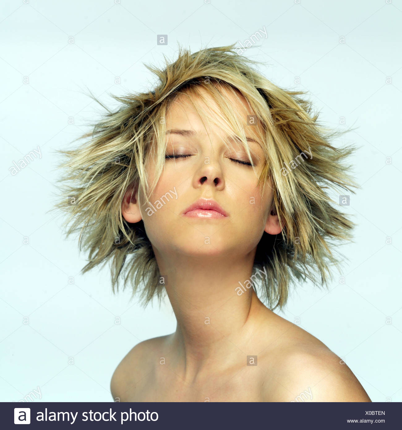 Woman Young Free Upper Part Of The Body Eyes Closed Portrait
