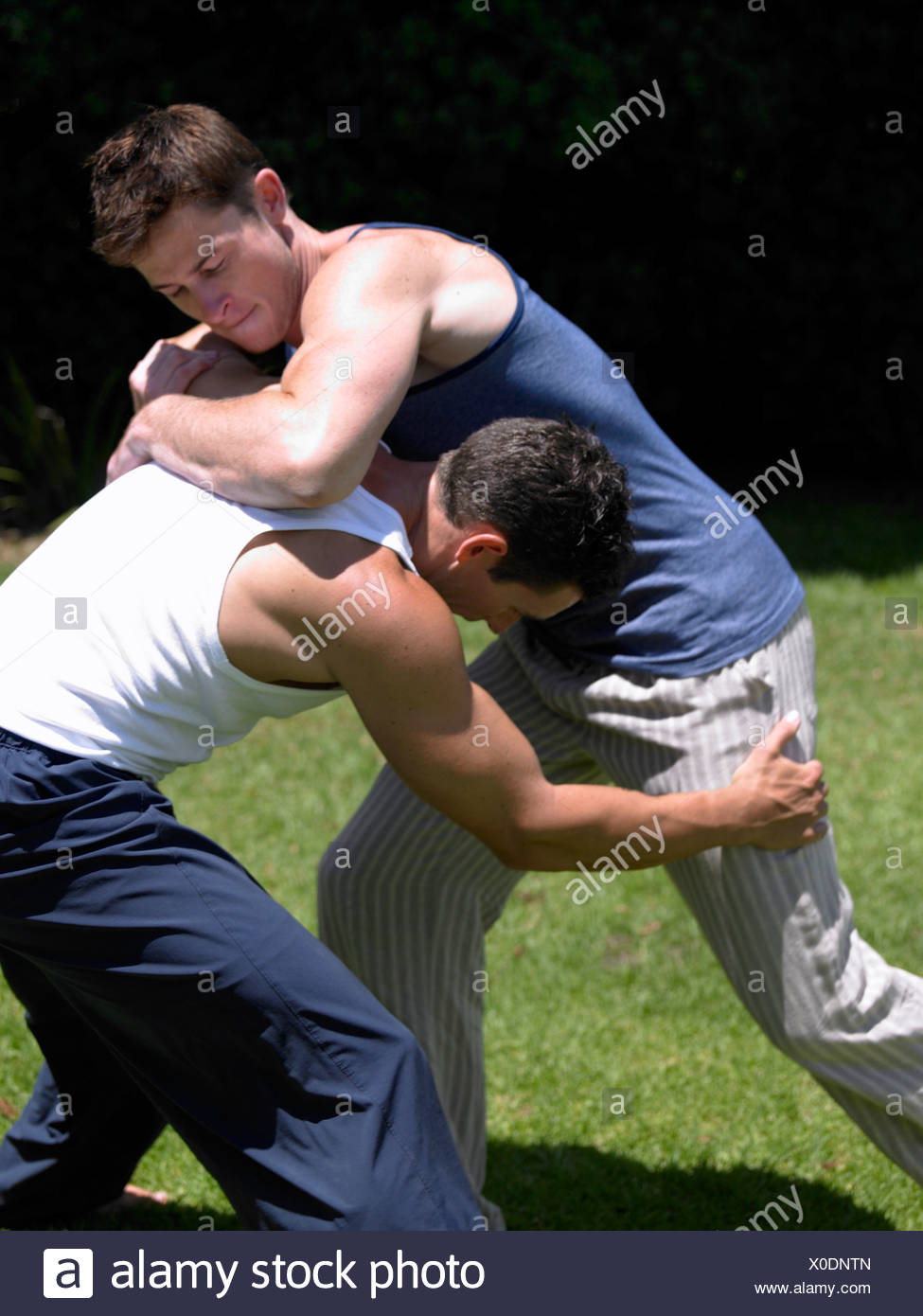 men wrestling