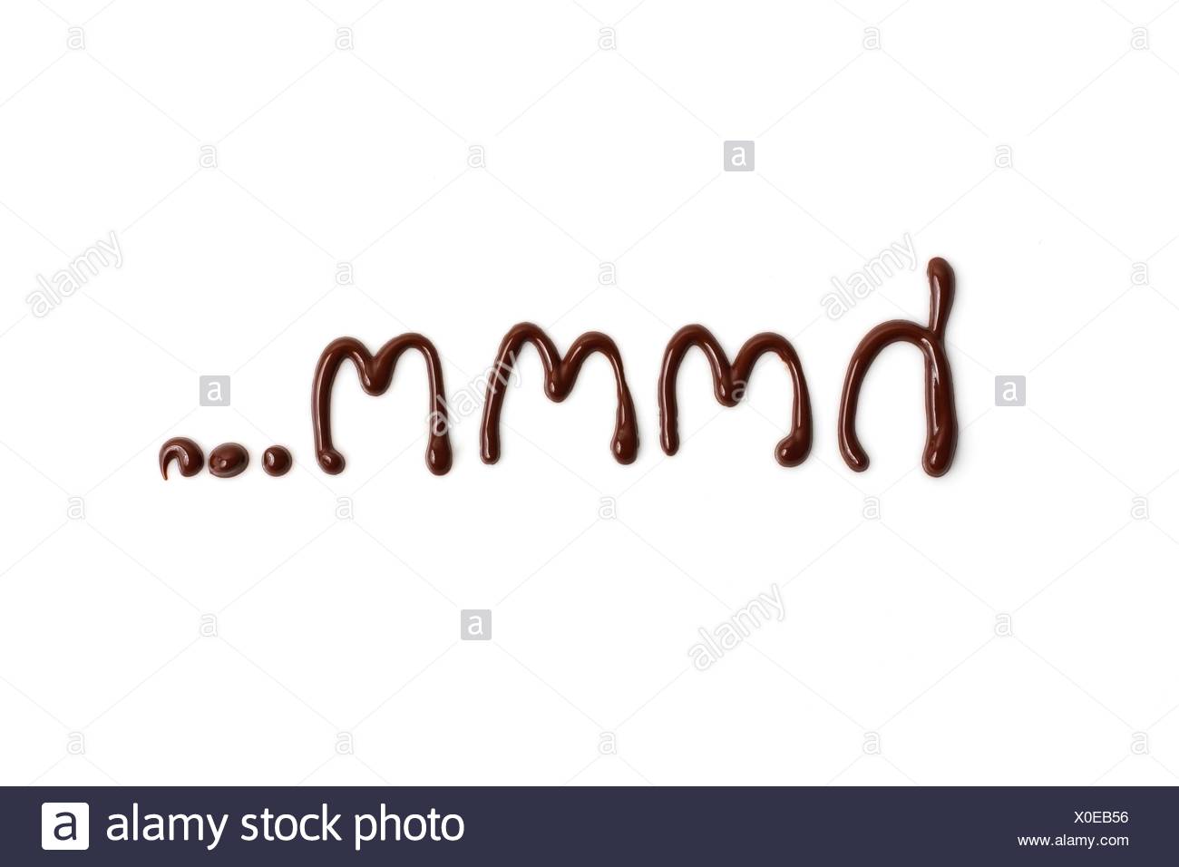 Delicious chocolate spelling hmmm Stock Photo 275681986