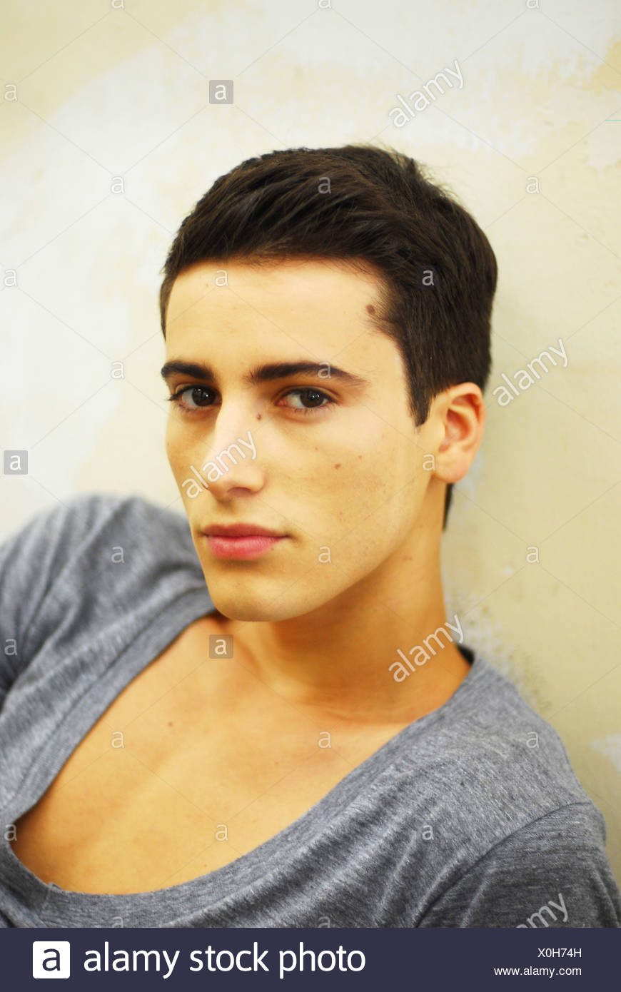 Prada Backstage Milan Menswear Spring Male Model With Dark