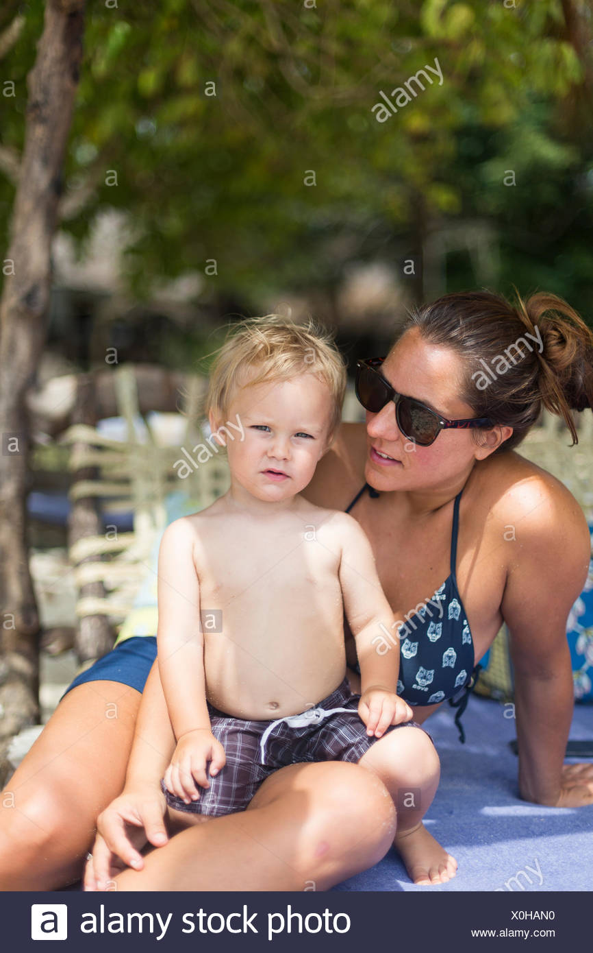 mother and son swimwear