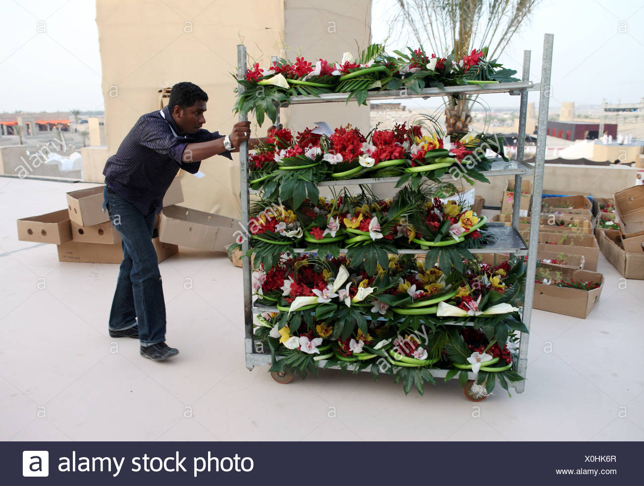 Dubai United Arab Emirates Man Pushing A Cart With Flower Arrangements Stock Photo Alamy,Kitchen Marble Countertops Texture