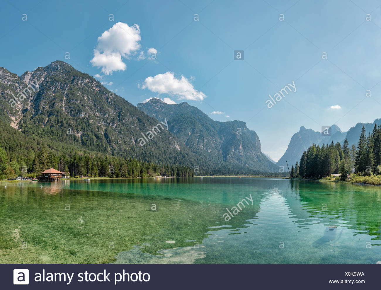 Toblach,Dobbiaco,Italia,Lake Toblach Stock Photo ...