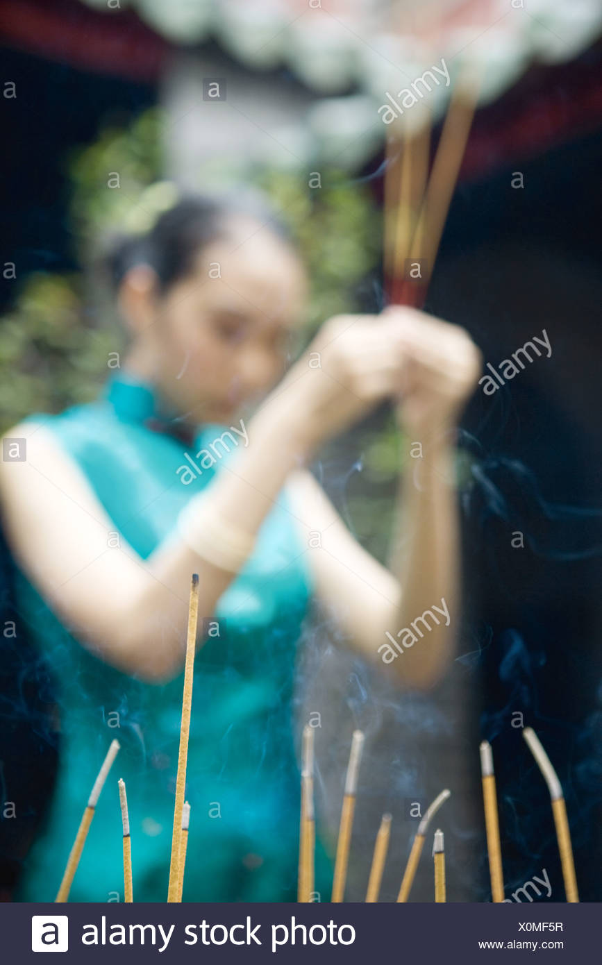 Incense Woman Hold High Resolution Stock Photography and Images - Alamy