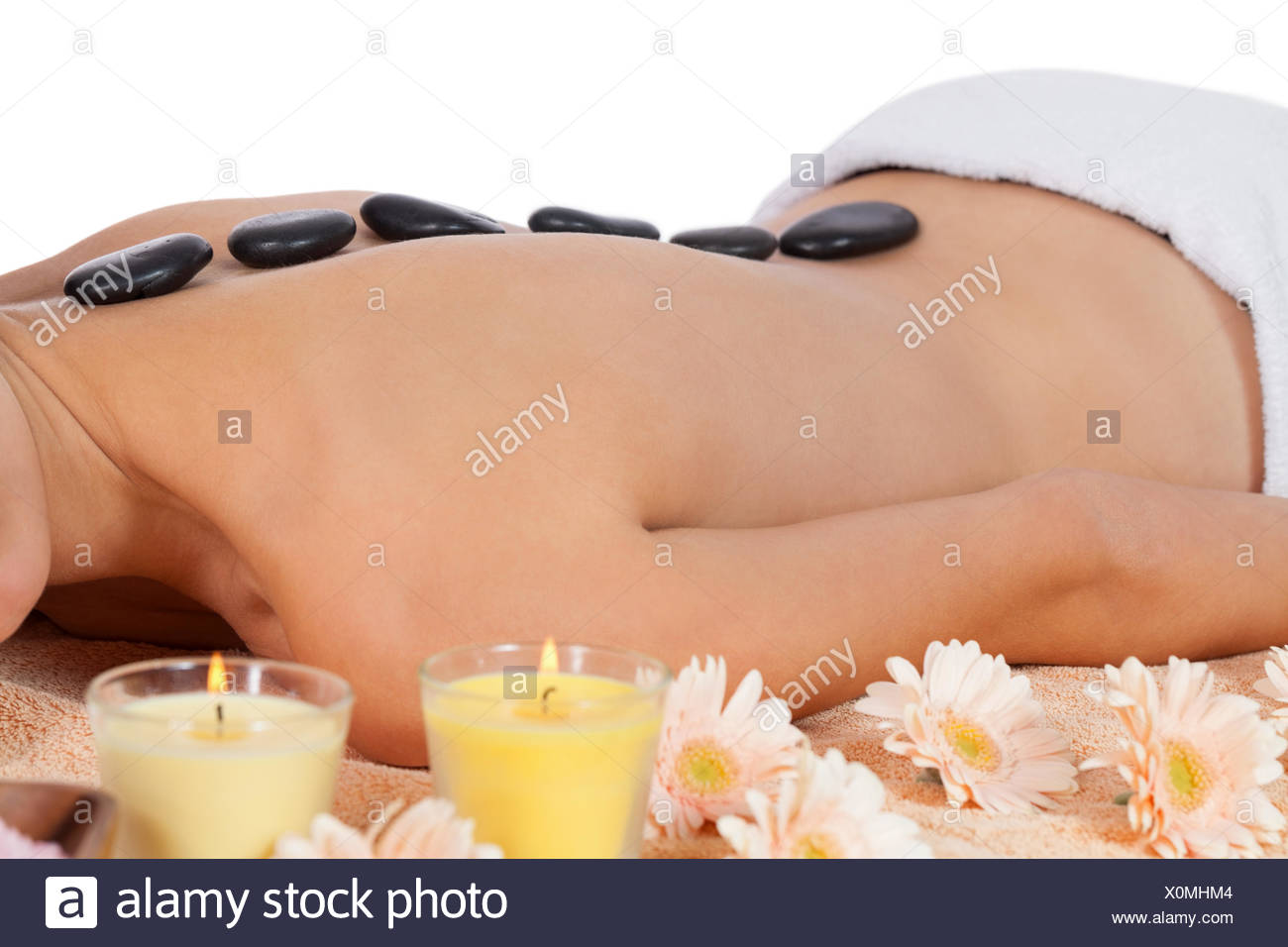 Young Attraktve Woman Gets A Hot Stone Massage Young Attraktve Woman Gets A Hot Stone Massage