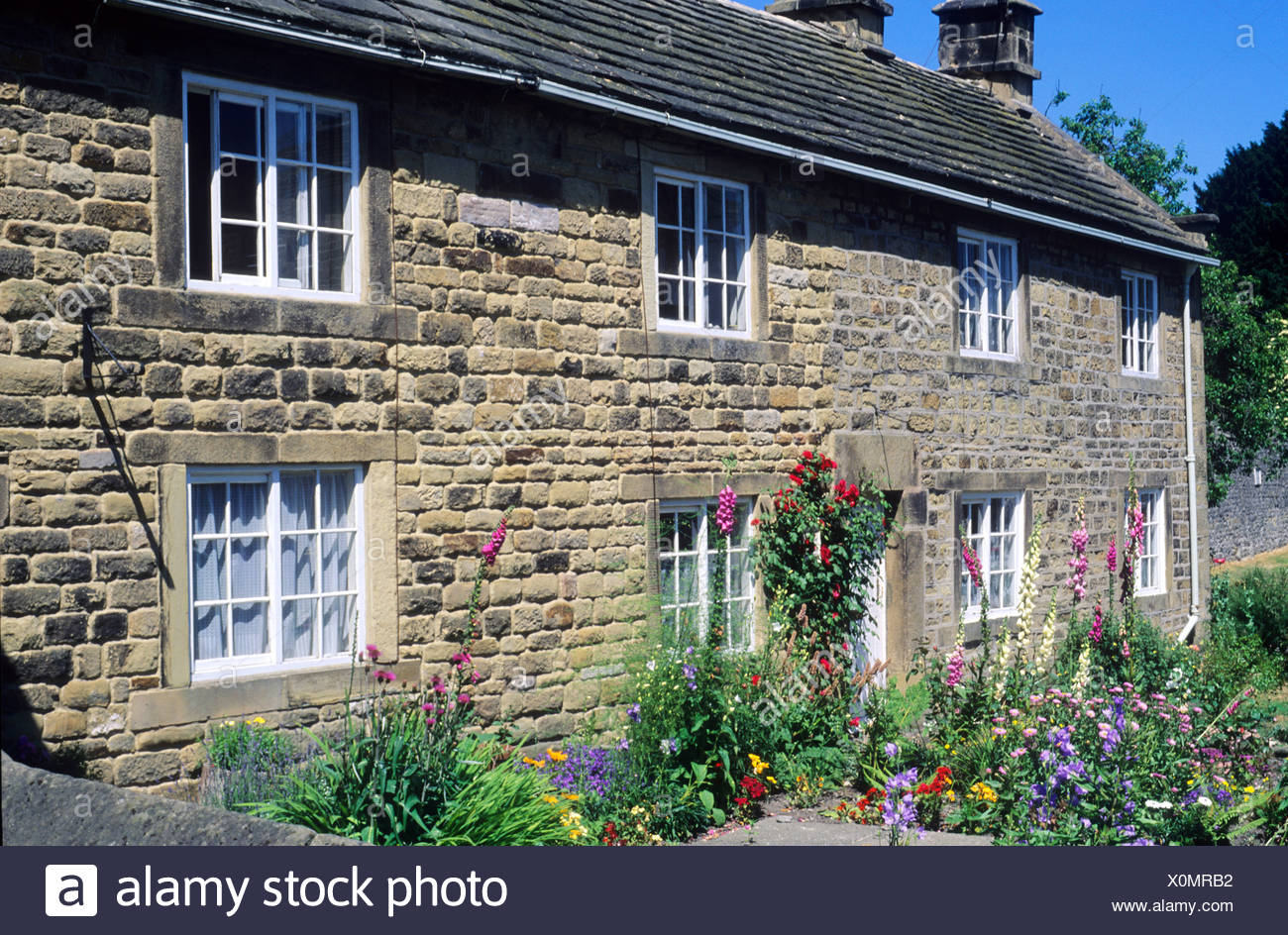 Eyam Plague Cottages Derbyshire Great Plague 1665 England Uk Stock