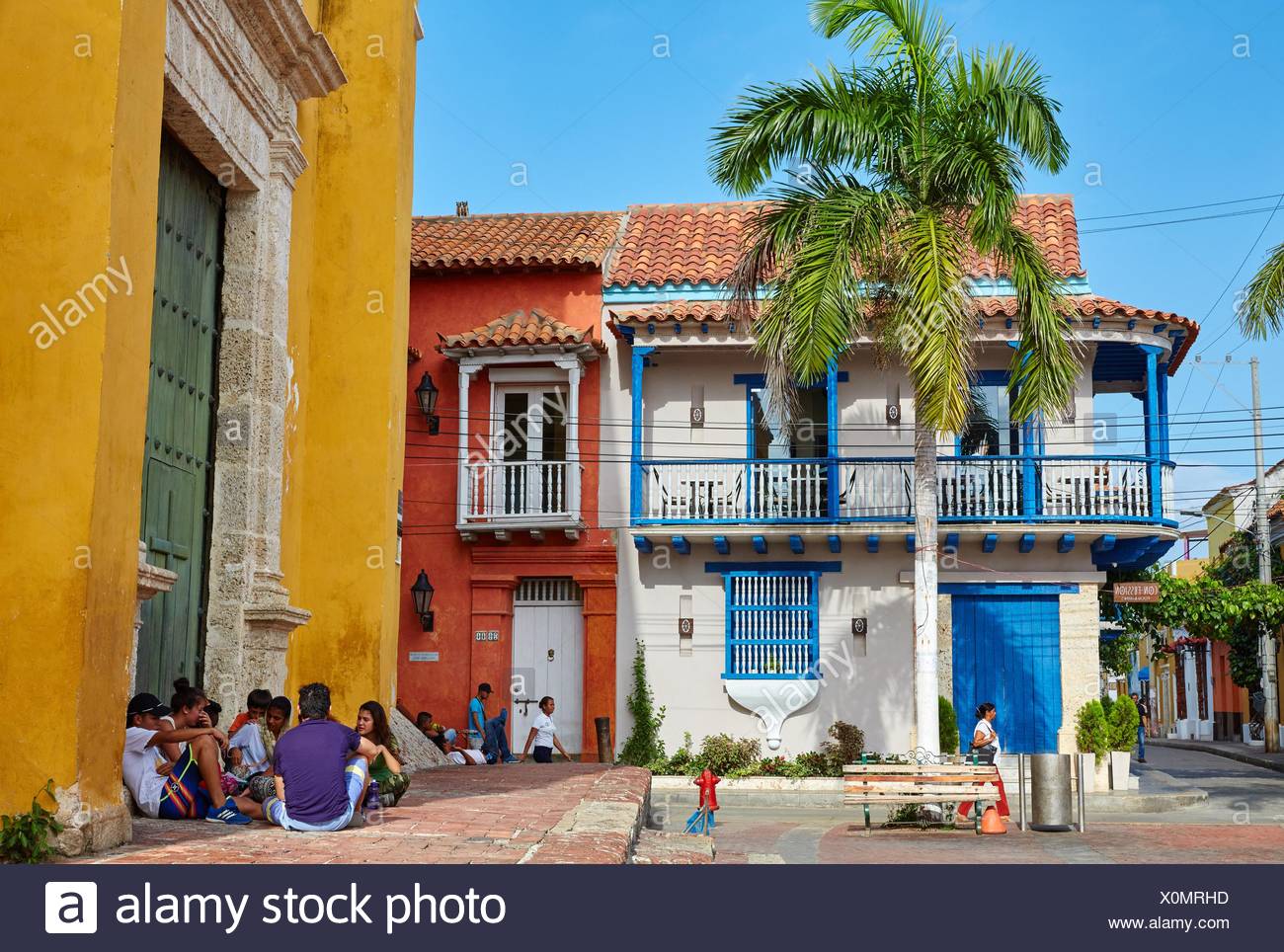 Plaza De La Trinidad Getsemani Cartagena De Indias Bolivar Colombia South America Stock Photo Alamy