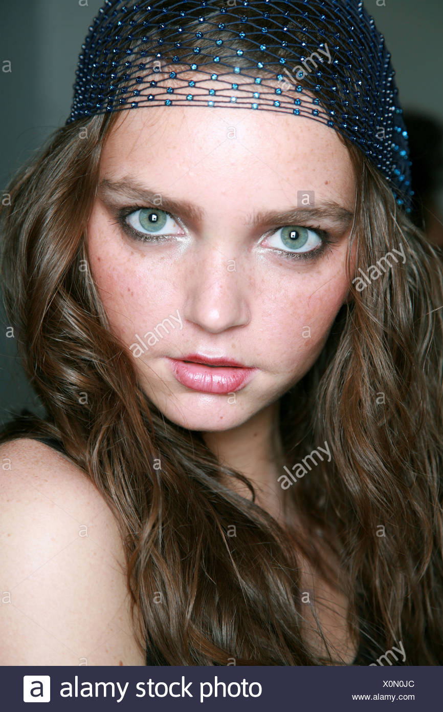 Armani Milan Backstage Spring Summer Brunette Model Long Wavy Hair