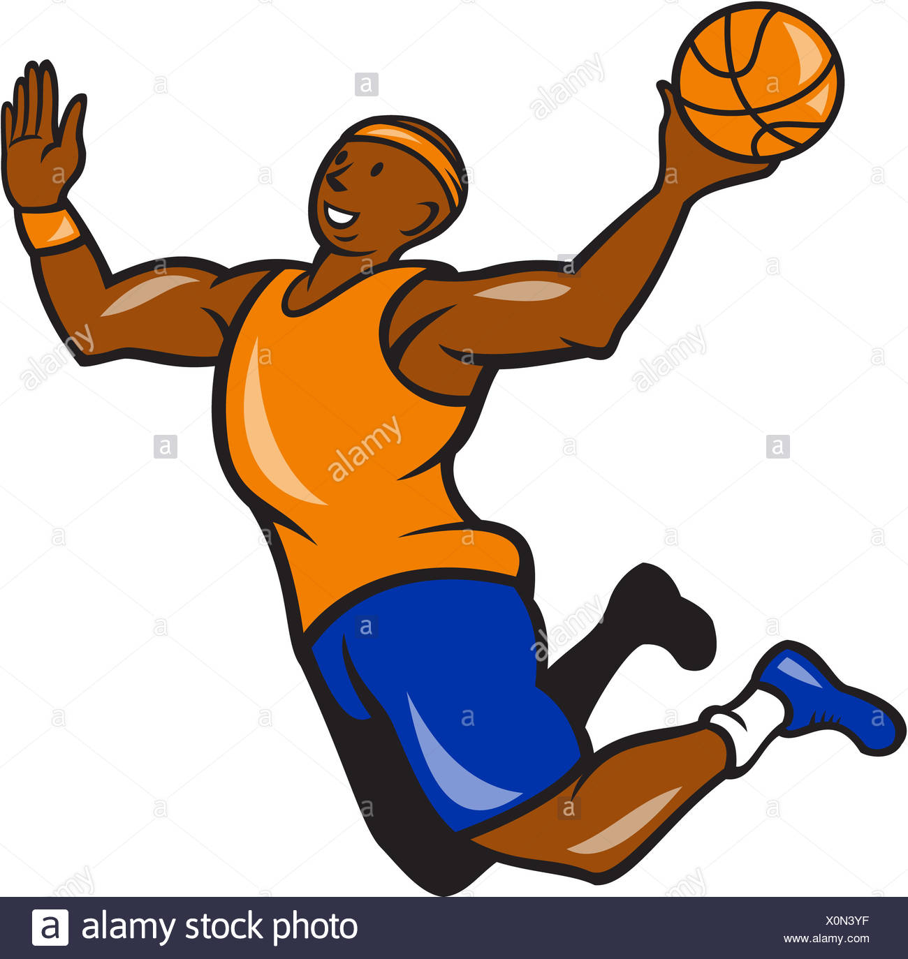 Vector Illustration Cartoon Basketball Player Stock Photos & Vector
