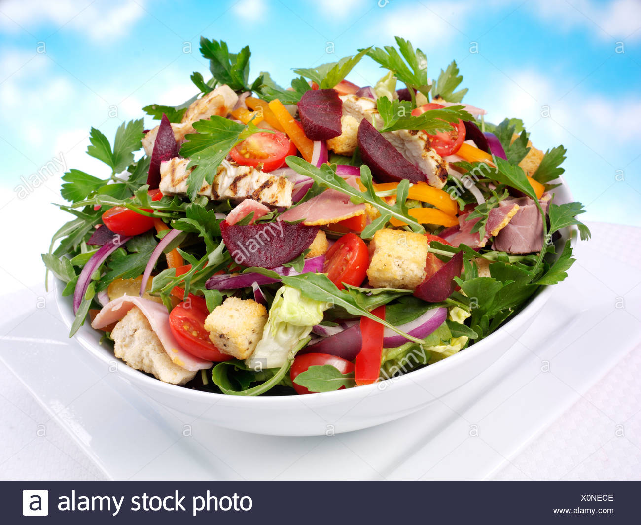 Classic Chef Salad Stock Photo Alamy