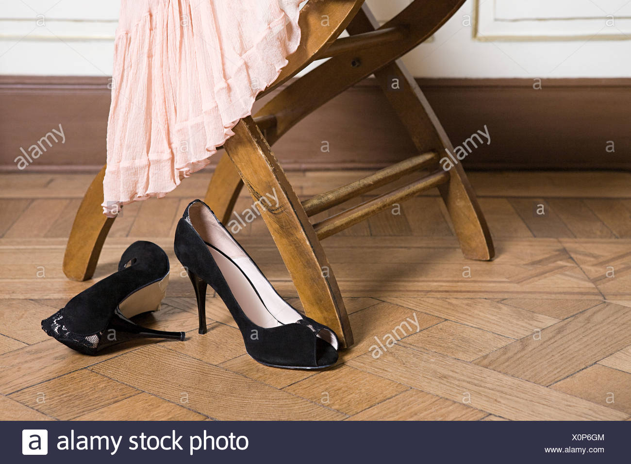 Stilettos By Chair Stock Photo 275854004 Alamy