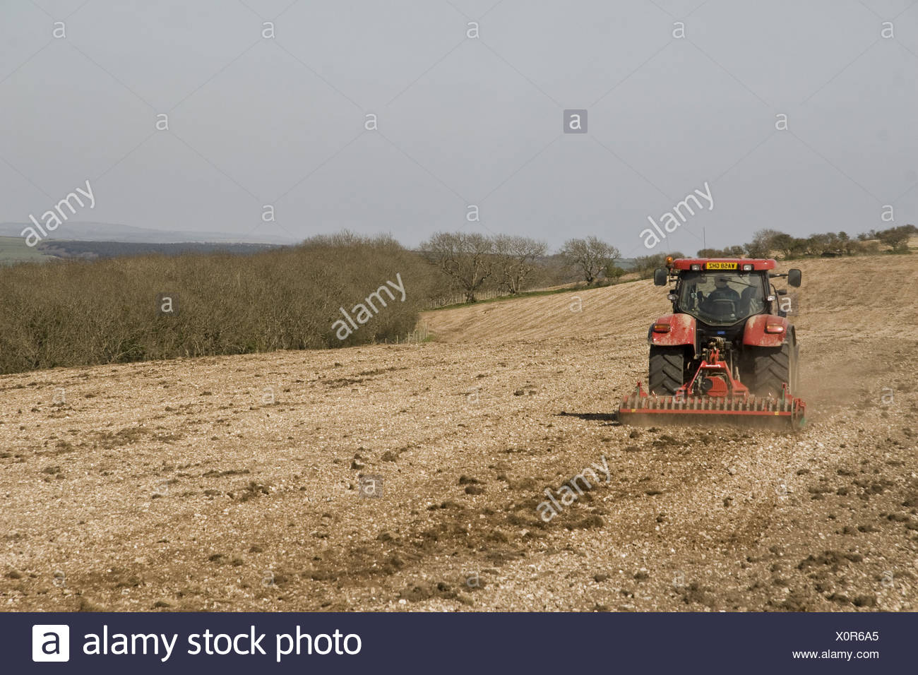 Farm British Agriculture Harrowing High Resolution Stock Photography