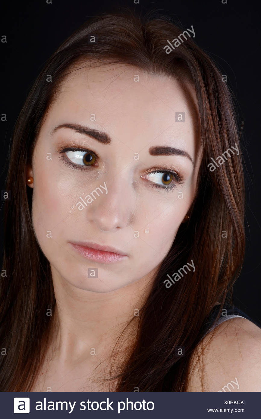 Frau Weint Stock Photo Alamy