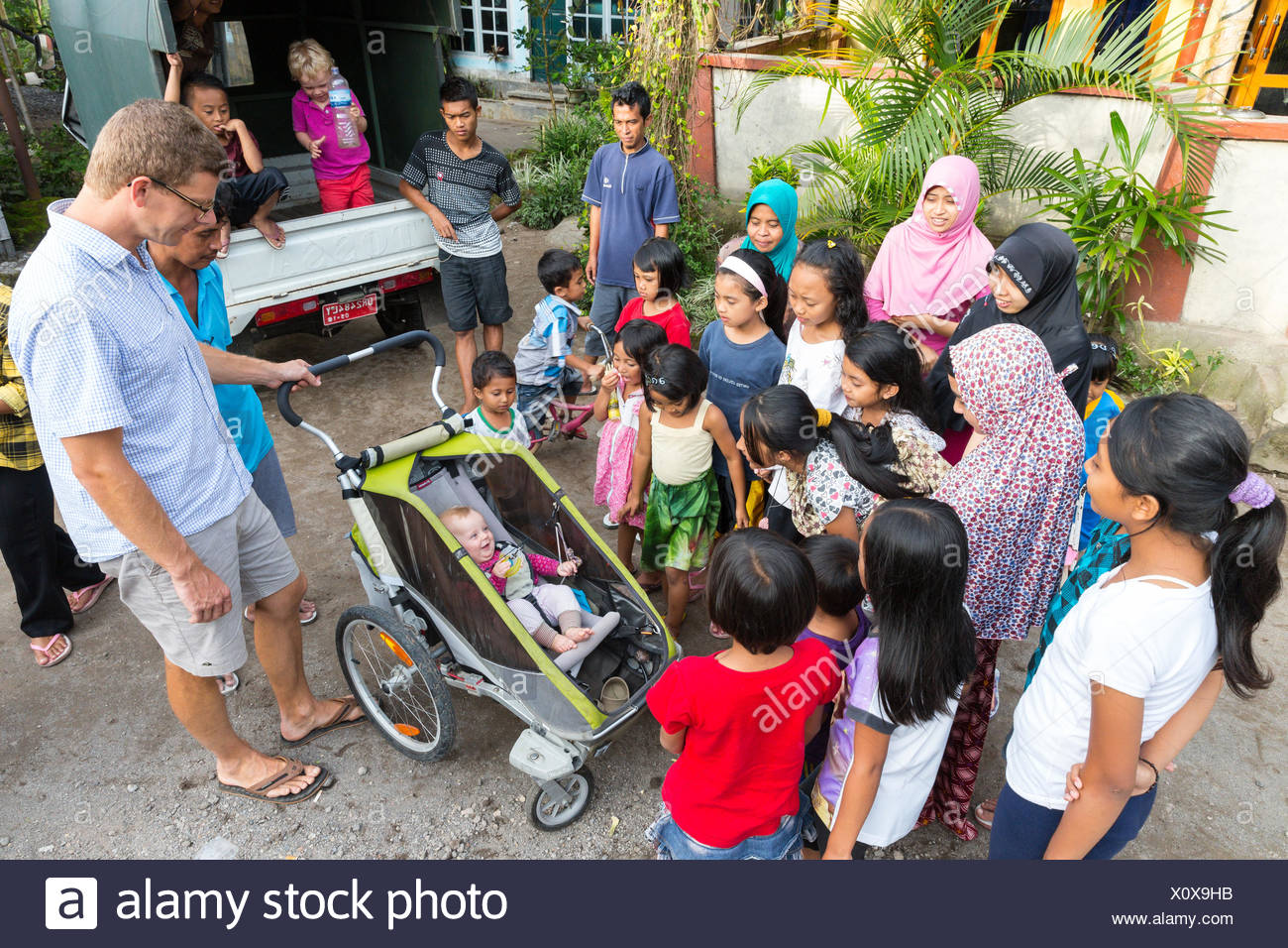 5 month old in stroller