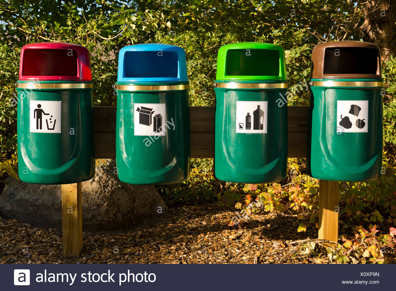 Waste Bins Waste Separation High Resolution Stock Photography and