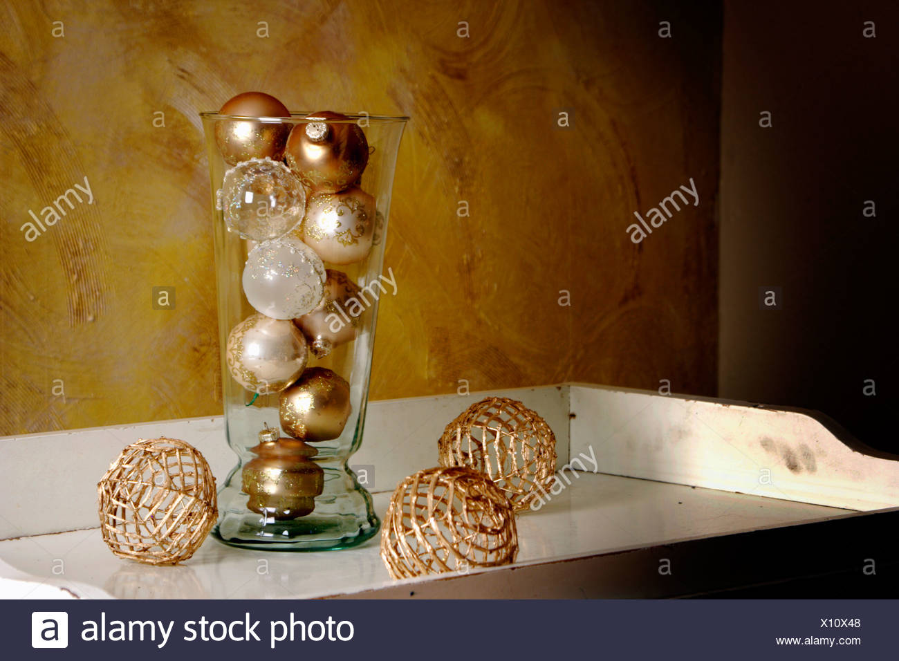 Ornaments In Glass Vase Stock Photo 276001048 Alamy