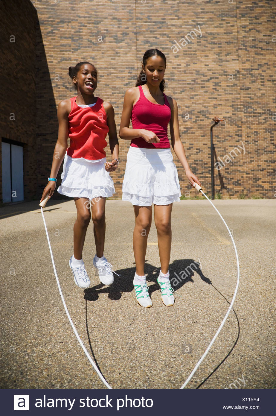 Teen Girl Jump Rope Black Stock Photos & Teen Girl Jump Rope Black
