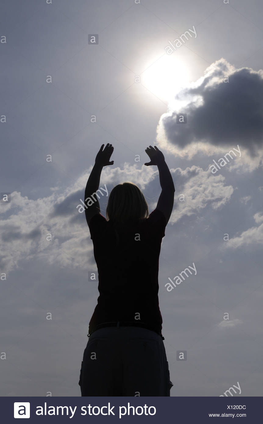 Woman Reaching For Heaven High Resolution Stock Photography and Images ...