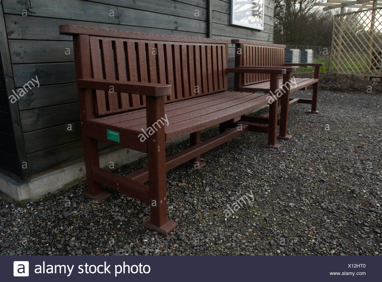 Recycled Plastic Park Benches Stock Photo 276038448 Alamy