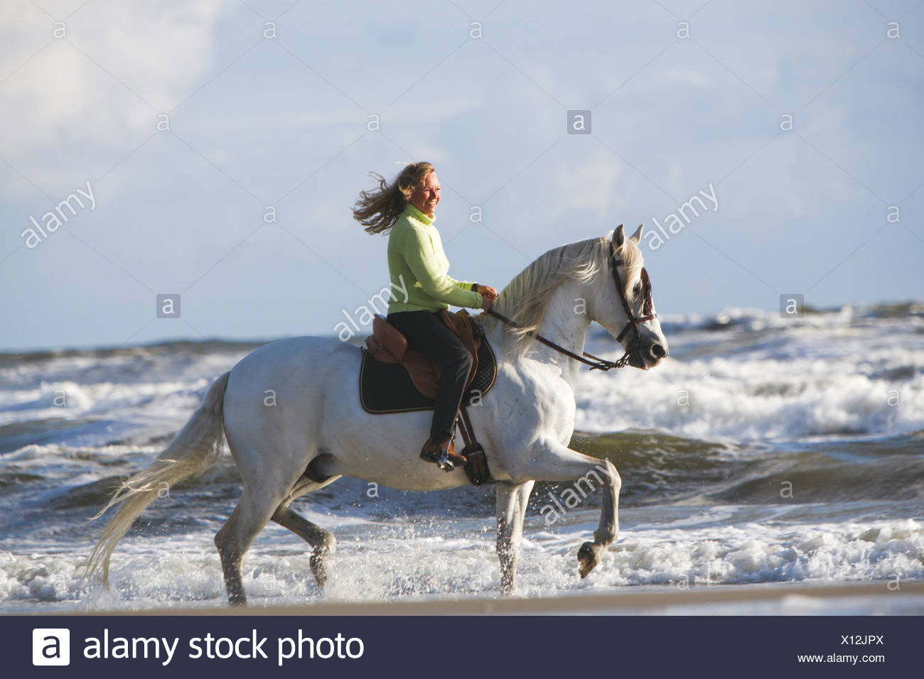 Woman Riding Horse Sea High Resolution Stock Photography and Images - Alamy