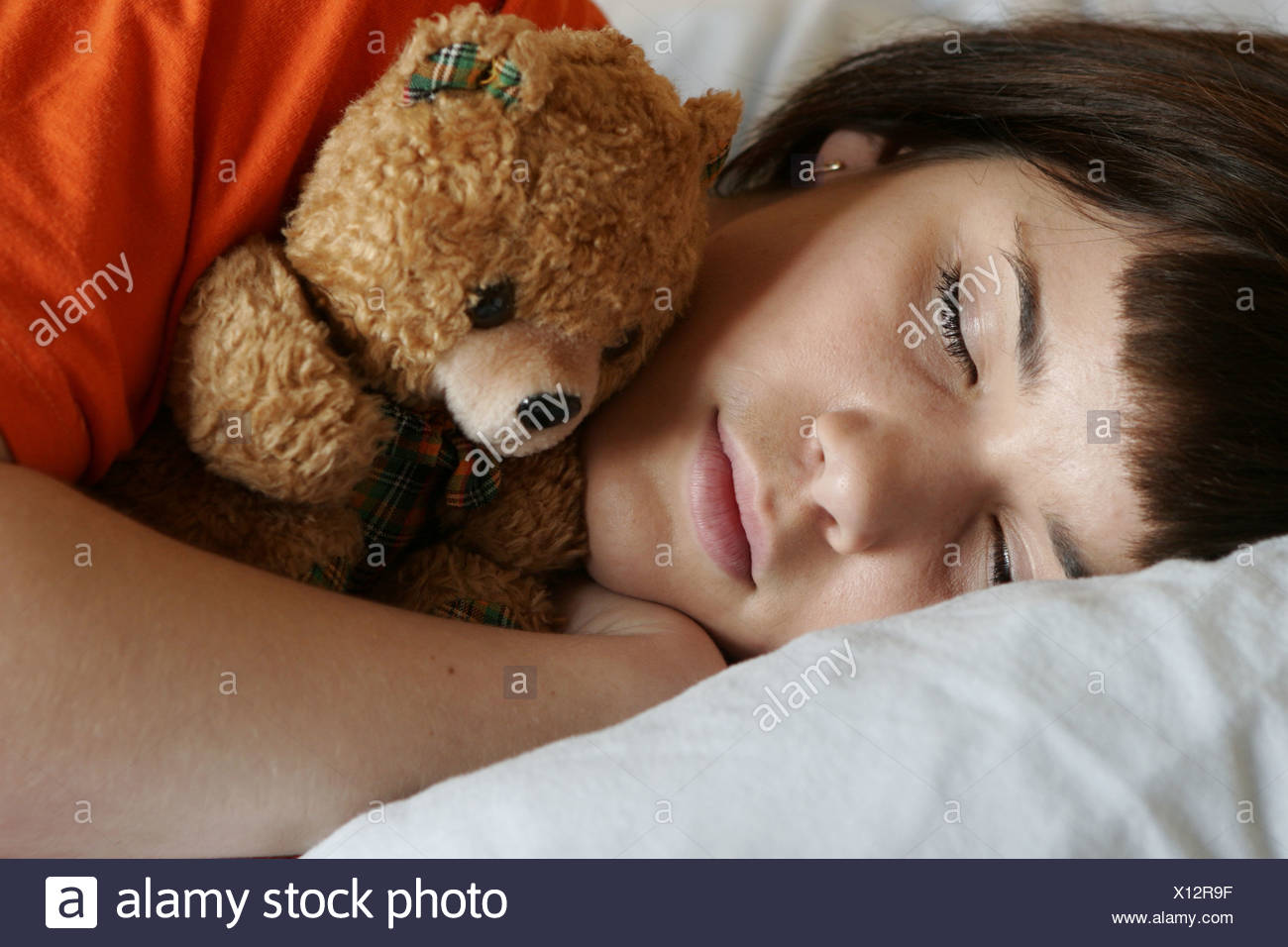 sleeping with teddy bear