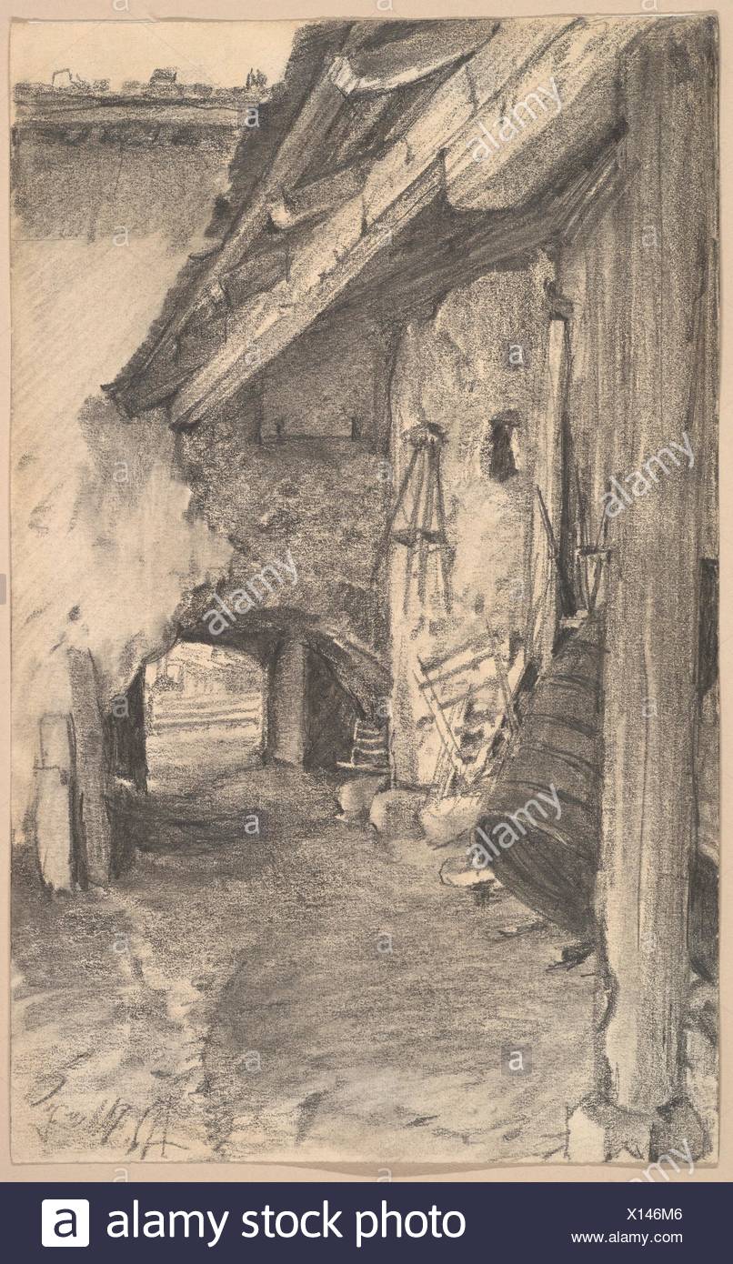 https://c8.alamy.com/comp/X146M6/view-into-a-courtyard-artist-adolph-menzel-german-breslau-1815-1905-berlin-date-ca-1880-90-medium-graphite-dimensions-sheet-8-316-x-5-X146M6.jpg