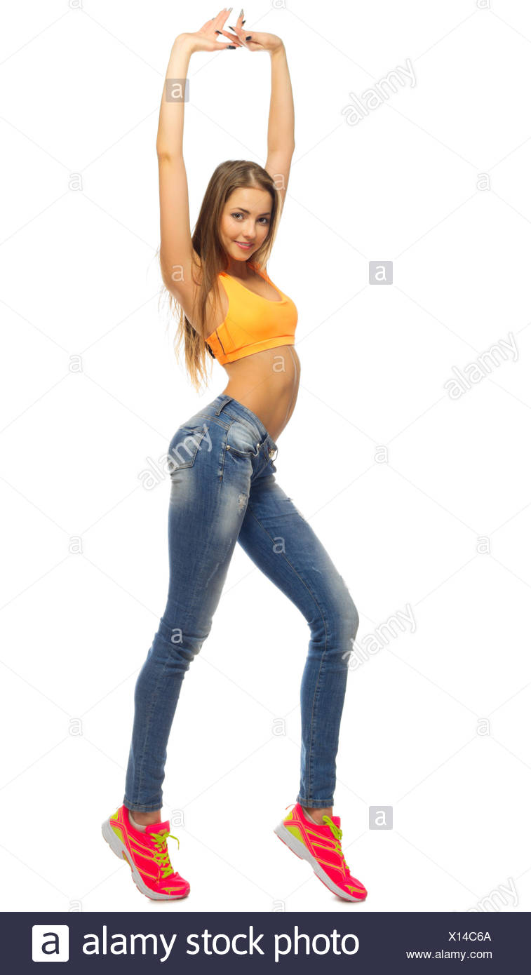 sports girl jeans