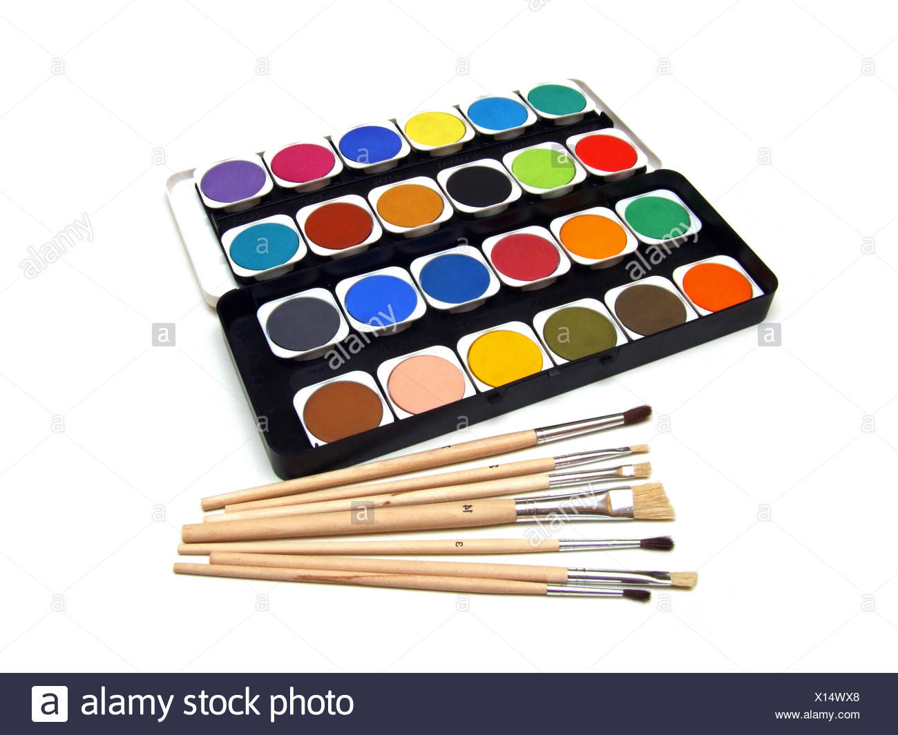 paint and brush Stock Photo