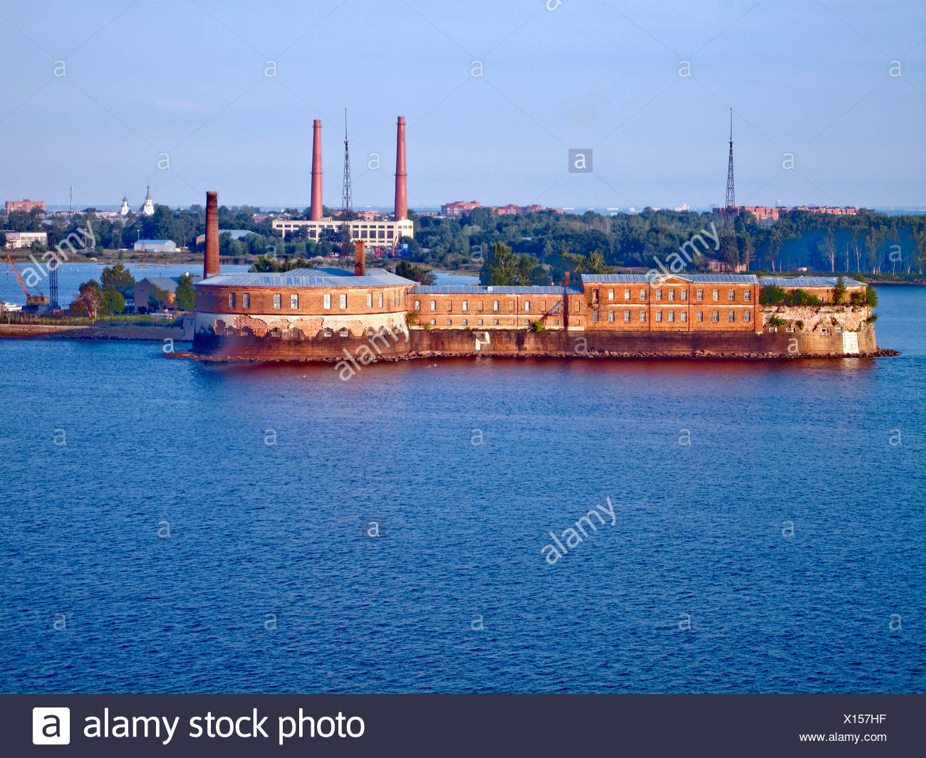 The Sea Fort At Kronstadt On The Gulf Of Finland In The Baltic