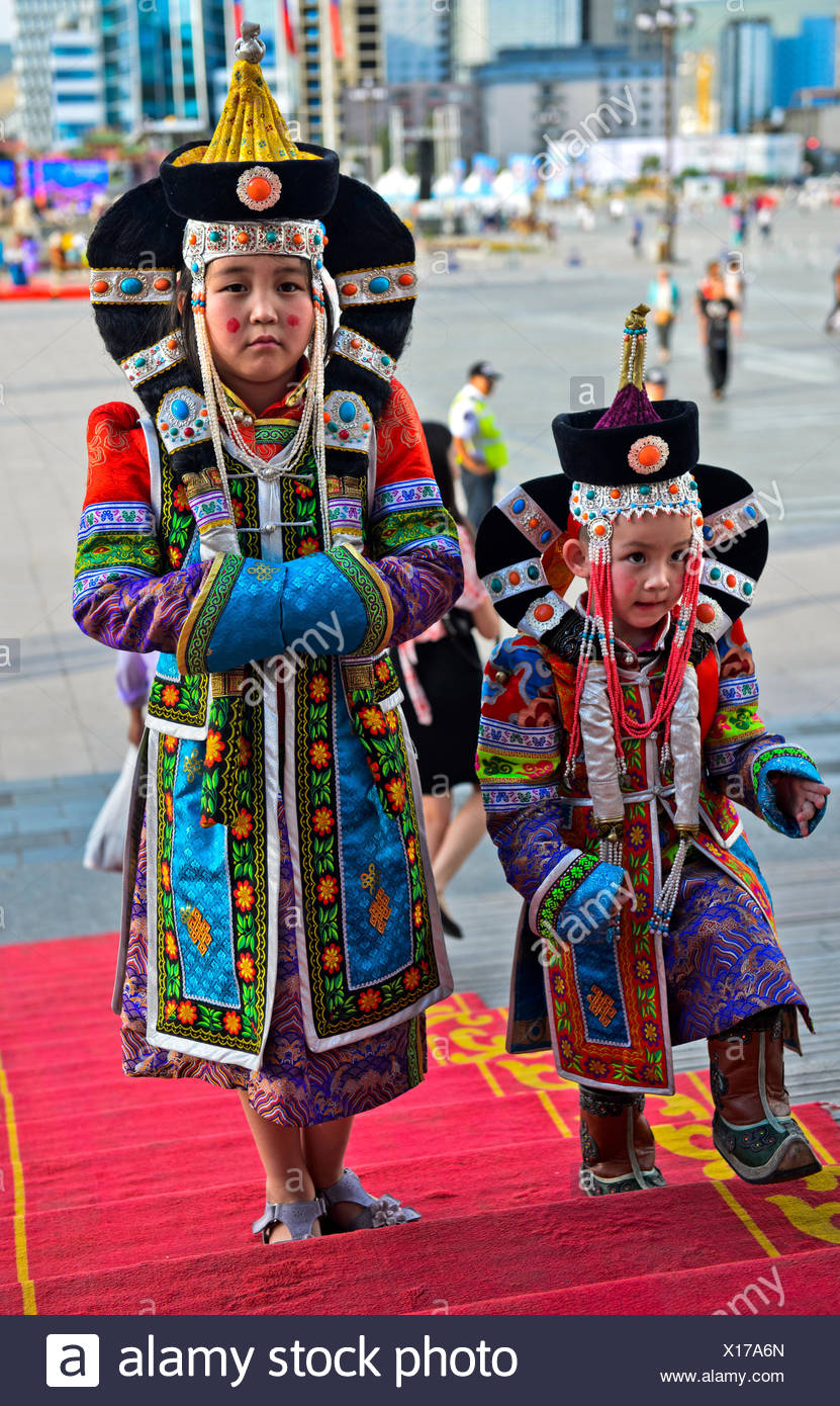 Mongolian wrestler/'s traditional outfitMongolian national clothing