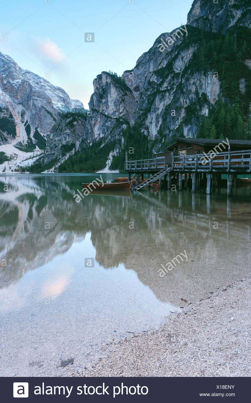 Italy The Lake Braies Pragser Wildsee Stock Photos Italy The Lake