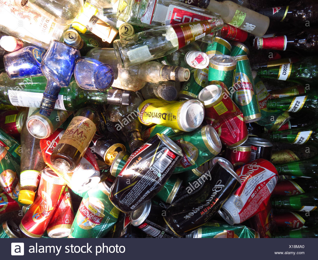 Alcohol Bottles Trash High Resolution Stock Photography and Images Alamy