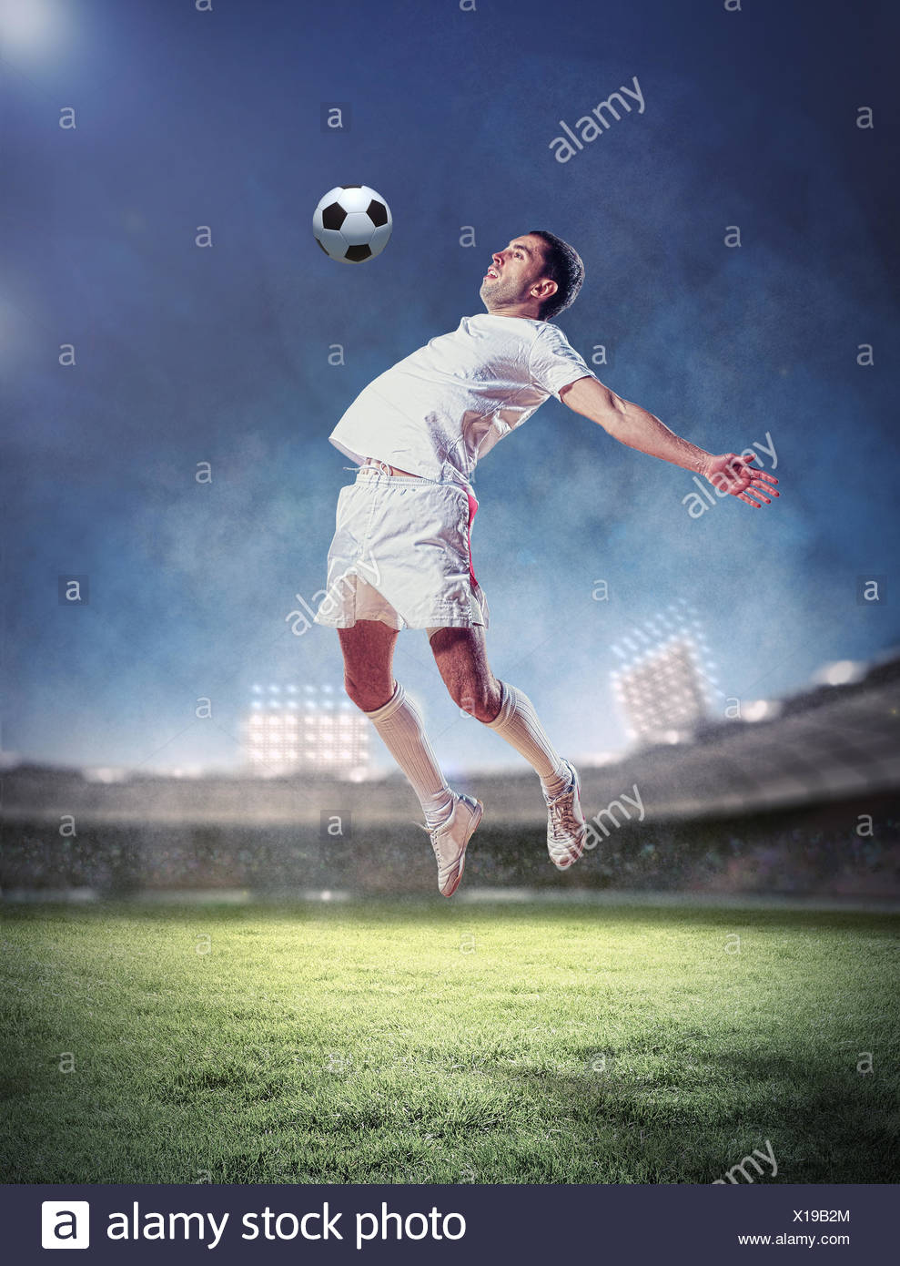 striking a football