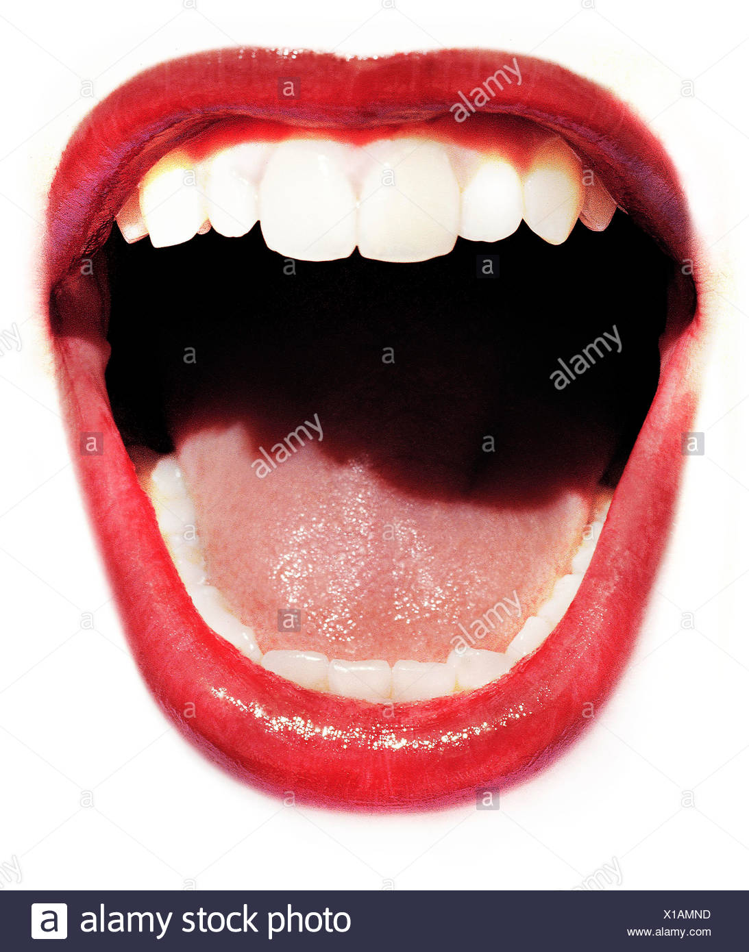 A Screaming Woman's Mouth High Resolution Stock Photography and Images