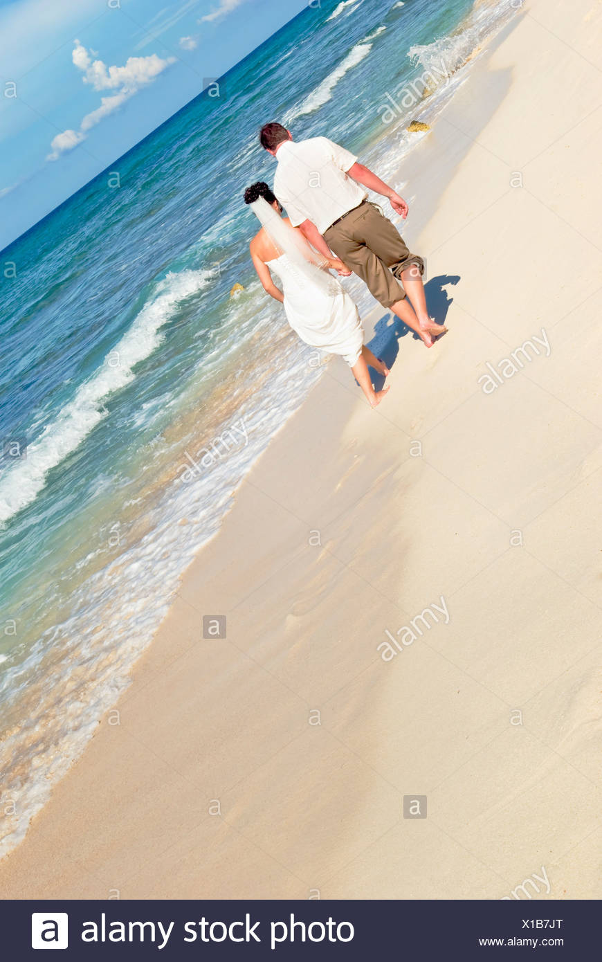 Mayan Riviera Akumal Mexico Bride And Groom On The Beach - 