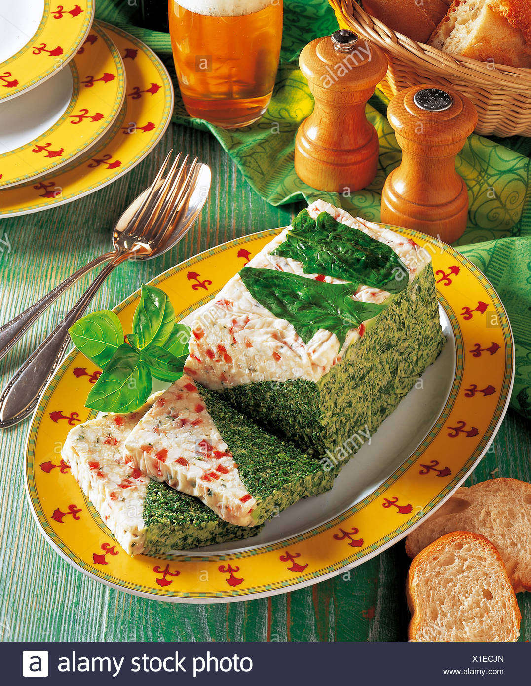Spinach Terrine With Cottage Cheese Cold Starter New Zealand