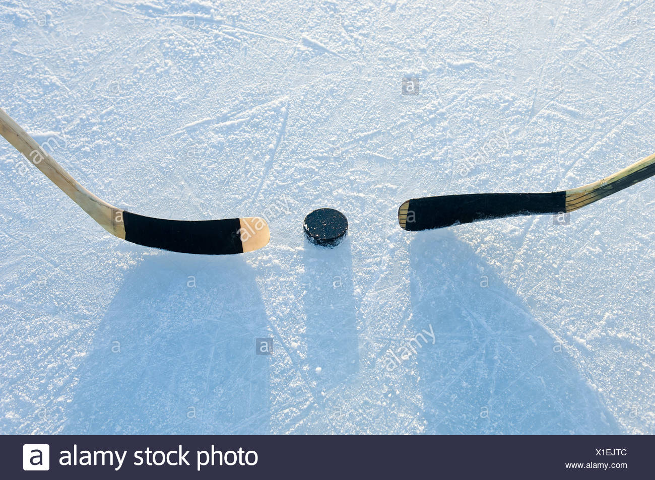 hockey stick puck