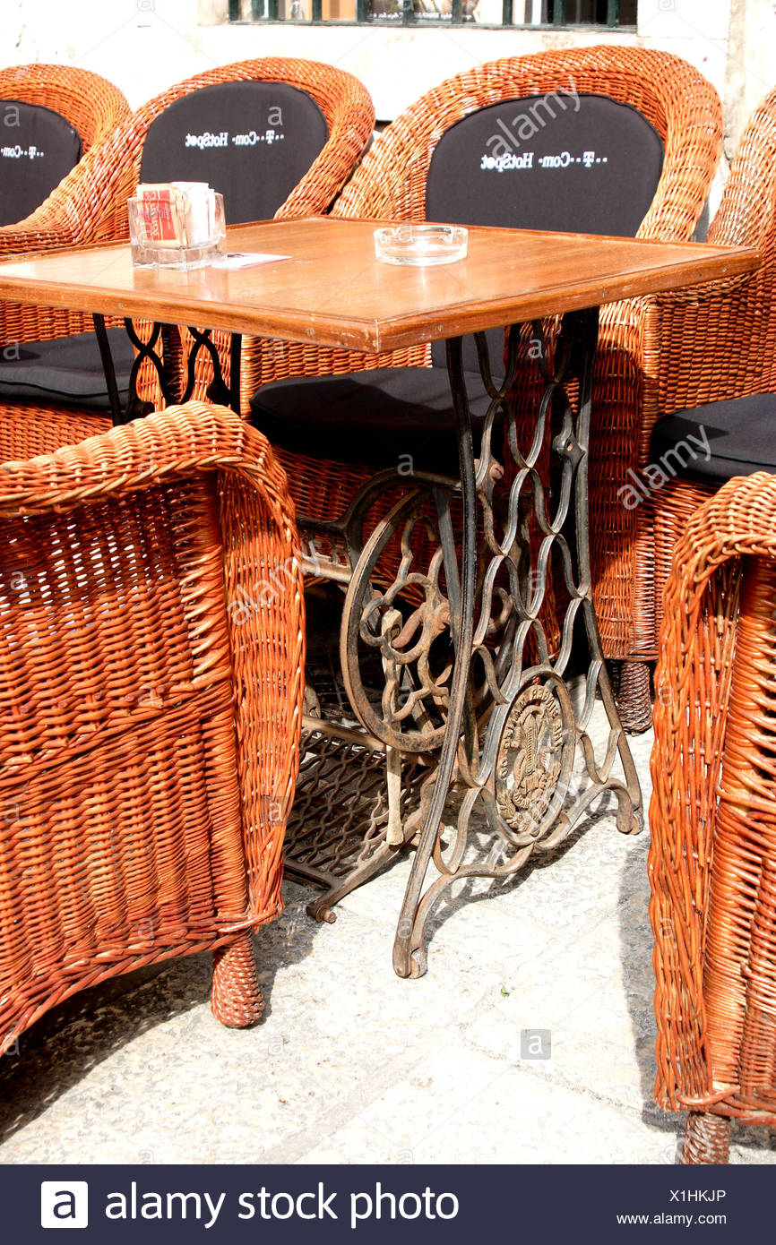 Old Singer Sewing Machines As Bar Tables Dubrovnik Croatia