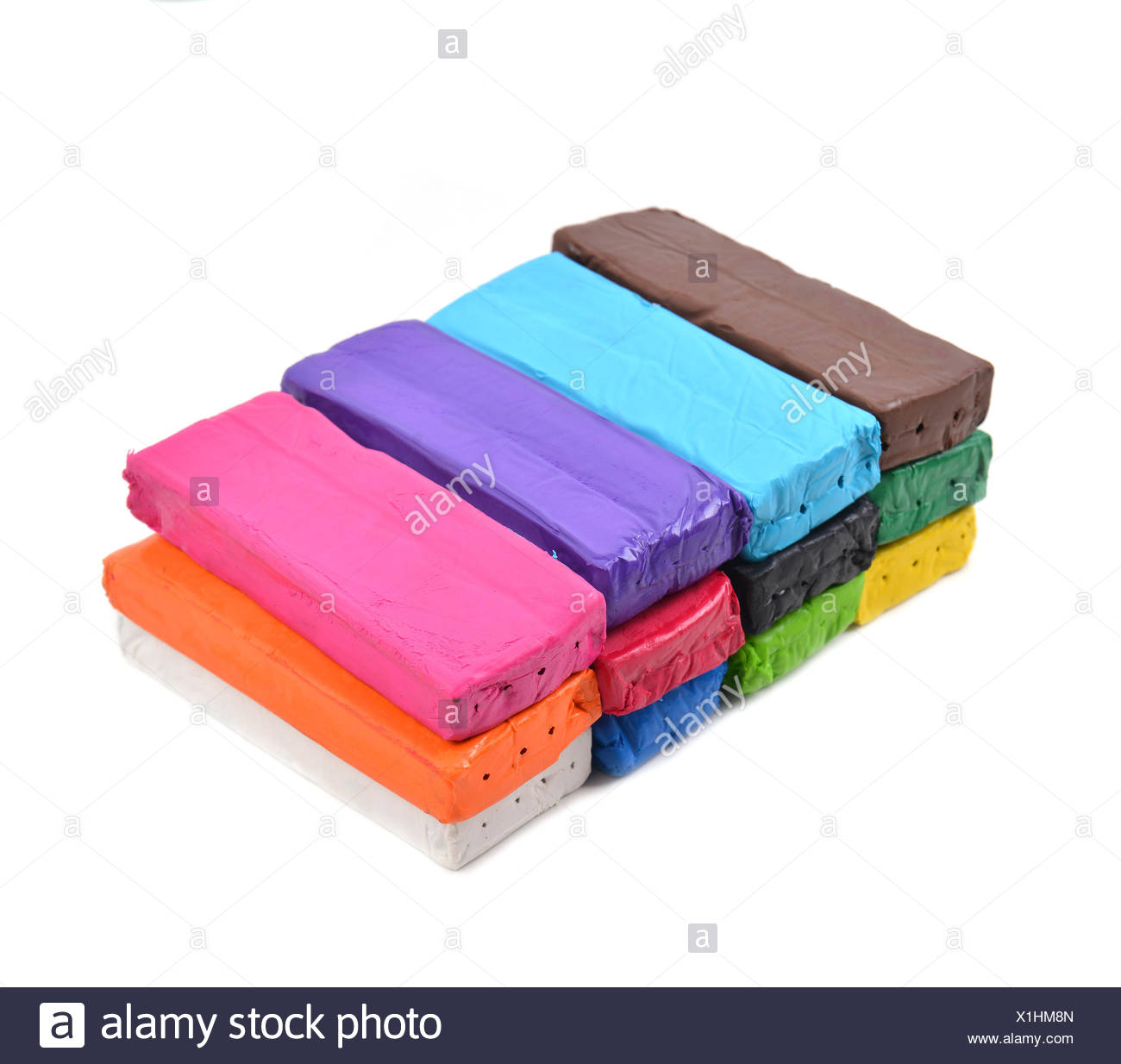 white plasticine modeling clay