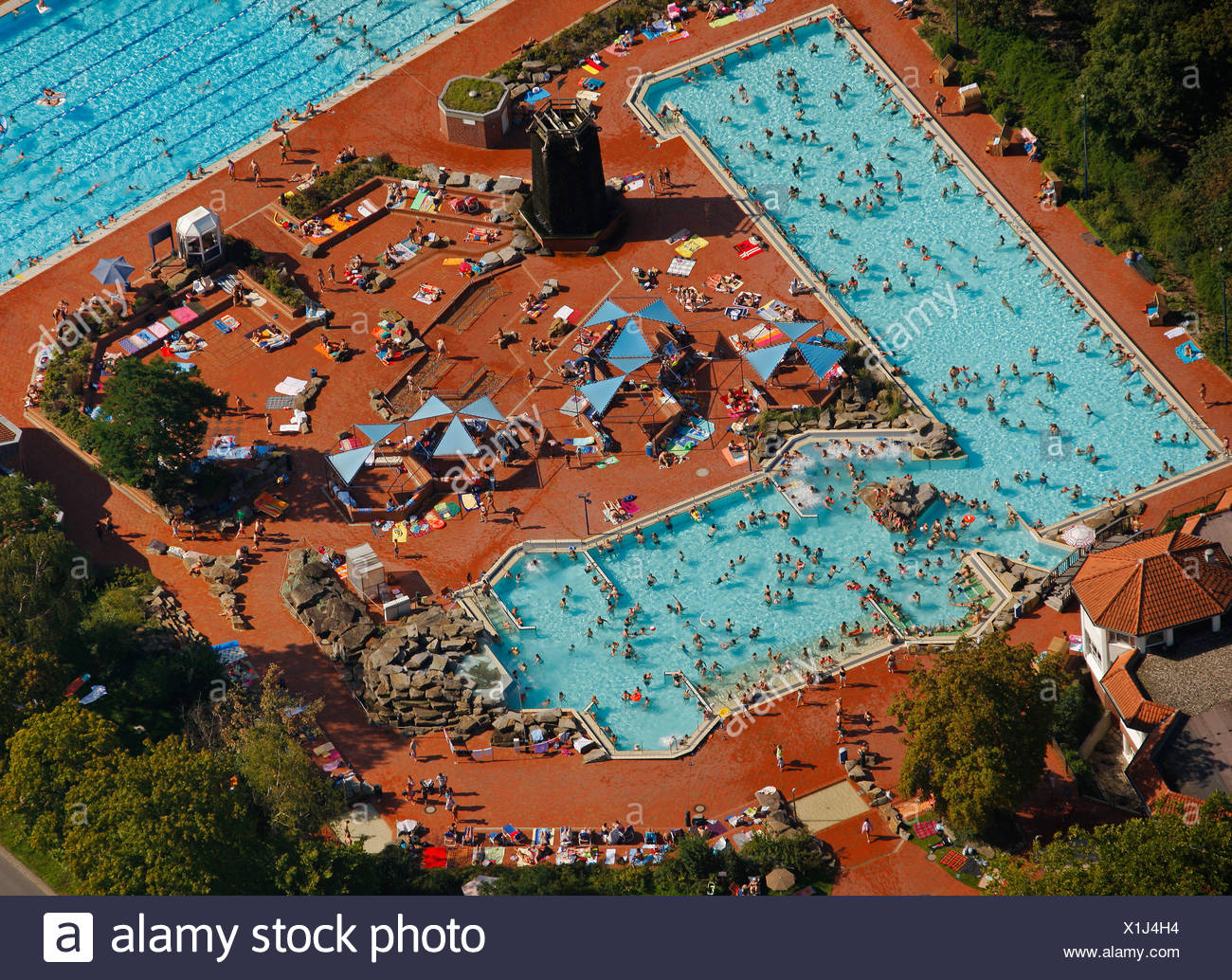 Aerial View Solebad Werne Public Swimming Pool Werne Ruhr Area North Rhine Westphalia Germany Europe Stock Photo Alamy